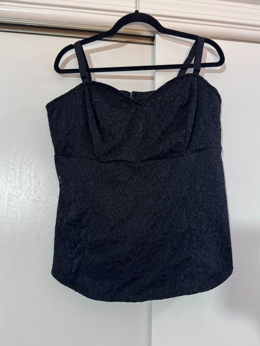 Torrid Black Lace Fitted Tank Size 2